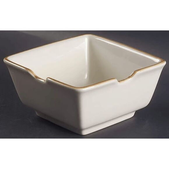 Noodle Bowl Asian Square Putty by Pottery Barn China - Picture 1 of 7